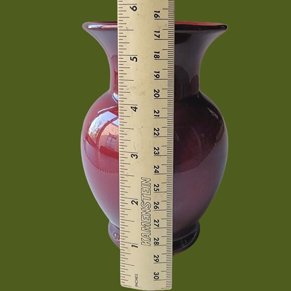 Vintage 1950s West German Deep Burgundy Small Vase - Picture 5 of 5